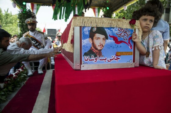 تشییع پیکر شهید جانی بت اوشانا