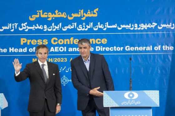 کنفرانس مطبوعاتی رئیس سازمان انرژی اتمی و مدیرکل آژانس بین المللی انرژی اتمی