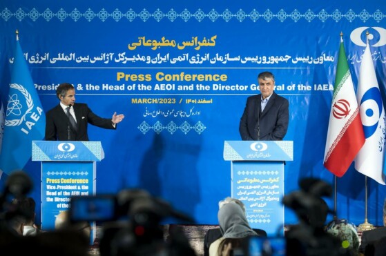 کنفرانس مطبوعاتی رئیس سازمان انرژی اتمی و مدیرکل آژانس بین المللی انرژی اتمی