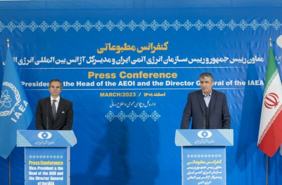 کنفرانس مطبوعاتی رئیس سازمان انرژی اتمی و مدیرکل آژانس بین المللی انرژی اتمی