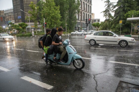 باران بهاری در تهران