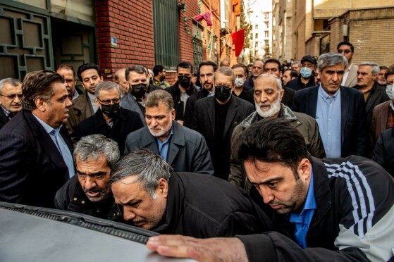 تشییع پیکر همسر شهید آیت‌الله مطهری