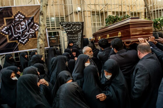 تشییع پیکر همسر شهید آیت‌الله مطهری
