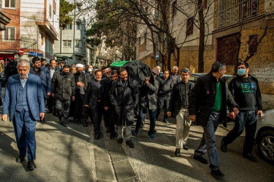 تشییع پیکر همسر شهید آیت‌الله مطهری