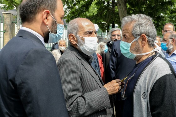 مراسم تشییع مرحوم نادر طالب زاده