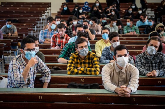 نخستین روز بازگشایی دانشگاه تهران بعد از ۲ سال همه گیری کرونا