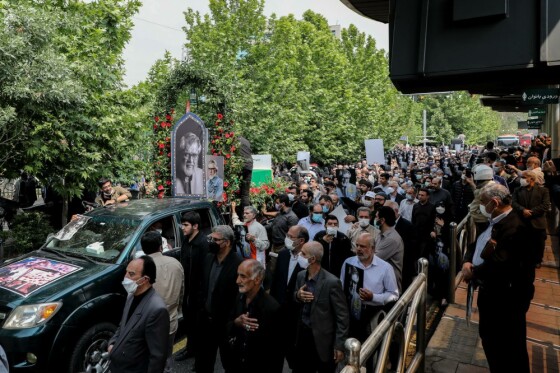 مراسم تشییع مرحوم نادر طالب زاده