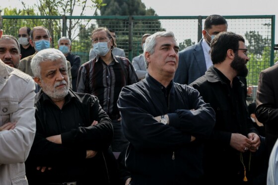 مراسم تشییع مرحوم نادر طالب زاده