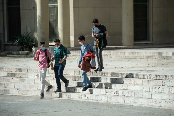 نخستین روز بازگشایی دانشگاه تهران بعد از ۲ سال همه گیری کرونا