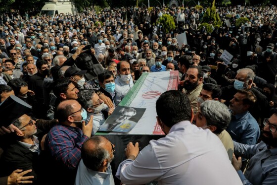 مراسم تشییع مرحوم نادر طالب زاده