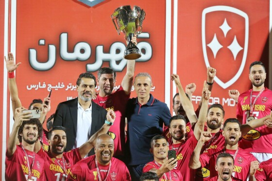 جشن قهرمانی پرسپولیس در ورزشگاه وطنی قائمشهر