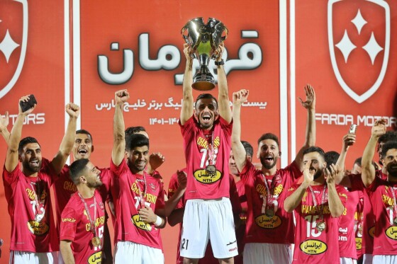 جشن قهرمانی پرسپولیس در ورزشگاه وطنی قائمشهر