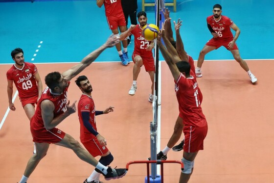 تمرین تیم ملی والیبال ایران