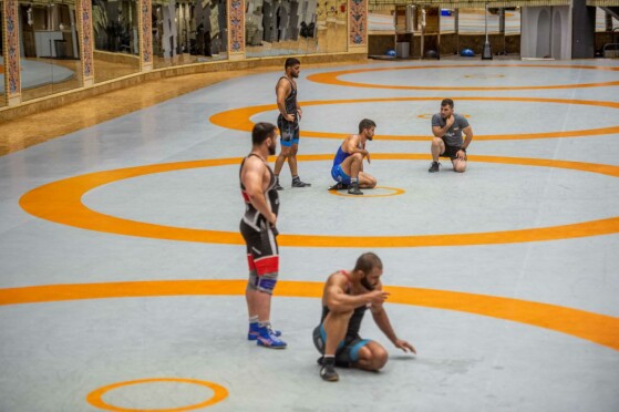 تمرین تیم ملی کشتی آزادبزرگسالان