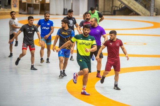 تمرین تیم ملی کشتی آزادبزرگسالان