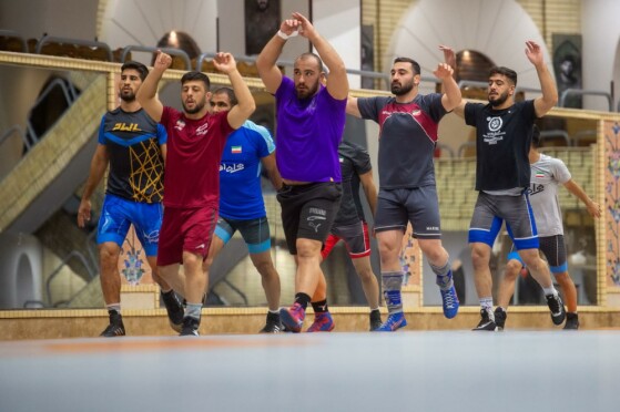 تمرین تیم ملی کشتی آزادبزرگسالان