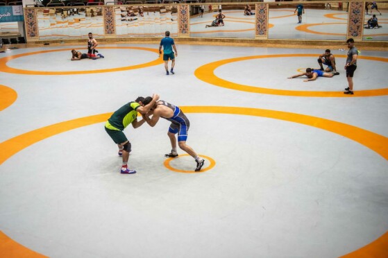 تمرین تیم ملی کشتی آزادبزرگسالان