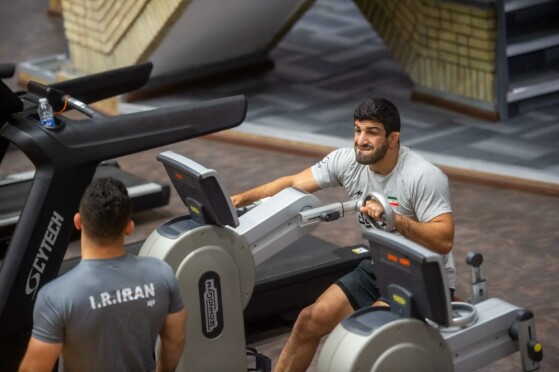 تمرین تیم ملی کشتی آزادبزرگسالان