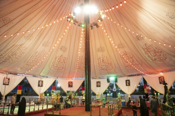 خیمه عاشورایی در میدان هفت تیر تهران