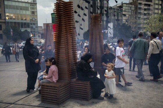 خیمه عاشورایی در میدان هفت تیر تهران