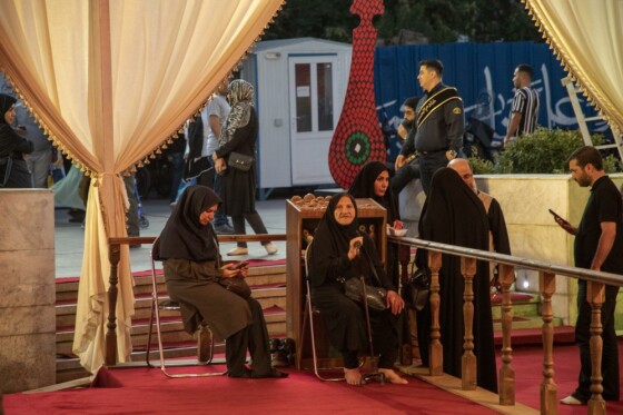 خیمه عاشورایی در میدان هفت تیر تهران