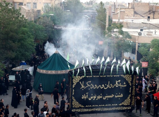 کاروان نمادین کربلا در نوش آباد کاشان