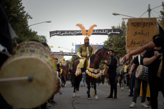 کاروان نمادین کربلا در نوش آباد کاشان