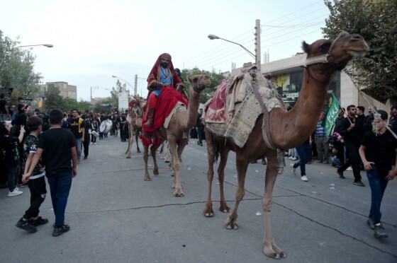 کاروان نمادین کربلا در نوش آباد کاشان