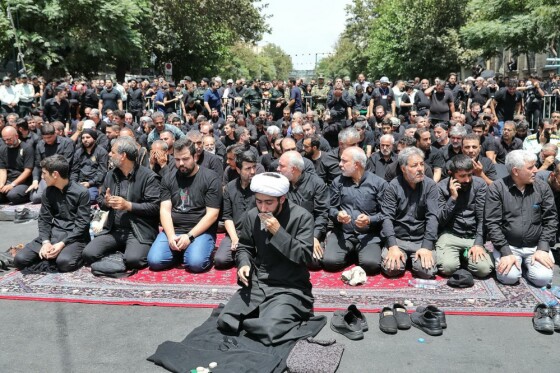 مراسم عزاداری عاشورای حسینی در چهارراه گلوبندک