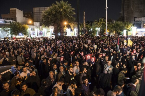 تجمع شبانه مردم تهران در محکومیت جنایت جنگی رژیم صهیونیستی