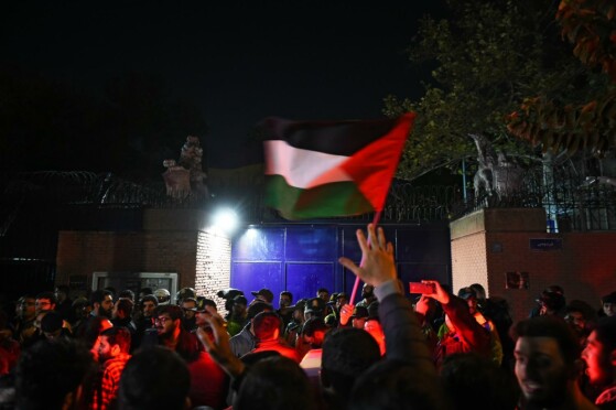 تجمع شبانه مردم تهران در محکومیت جنایت جنگی رژیم صهیونیستی