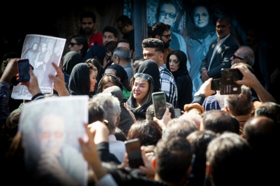 تشییع پیکر «داریوش مهرجویی» و «وحیده محمدی فر»