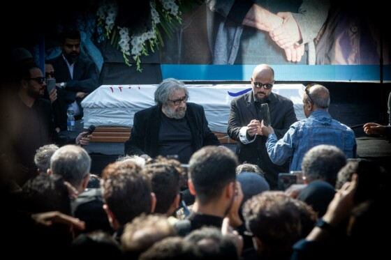 تشییع پیکر «داریوش مهرجویی» و «وحیده محمدی فر»