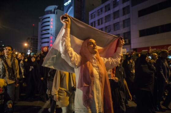 تجمع شبانه مردم تهران در محکومیت جنایت جنگی رژیم صهیونیستی