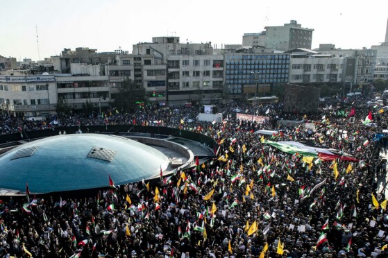 تجمع بزرگ مردم تهران در حمایت از مردم غزه