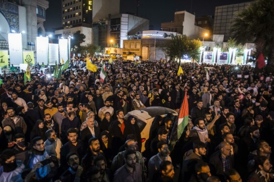 تجمع شبانه مردم تهران در محکومیت جنایت جنگی رژیم صهیونیستی