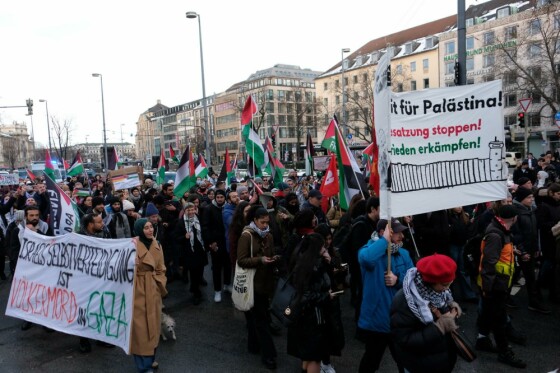 تظاهرات مردم مونیخ در حمایت از مردم غزه