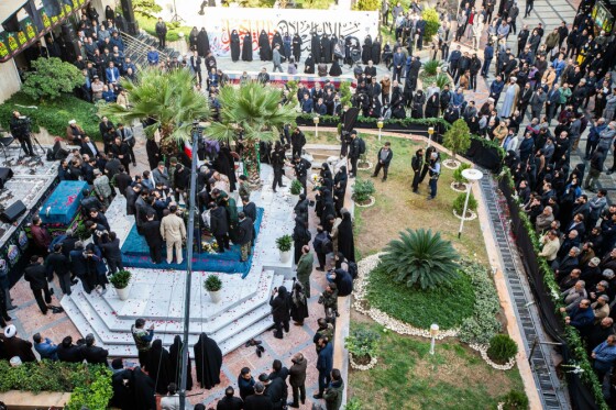 آئین تشییع و تدفین پیکر شهید گمنام در وزارت فرهنگ و ارشاد اسلامی