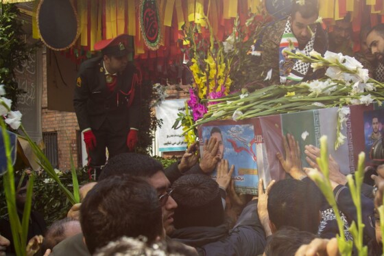 مراسم تشییع پیکر شهید مدافع حرم محمدامین صمدی