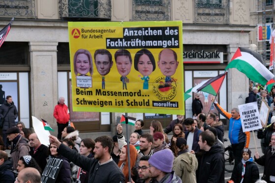 راهپیمایی در محکومیت جنایات رژیم صهیونیستی علیه مردم غزه در مونیخ