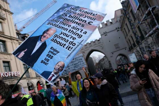 راهپیمایی در محکومیت جنایات رژیم صهیونیستی علیه مردم غزه در مونیخ