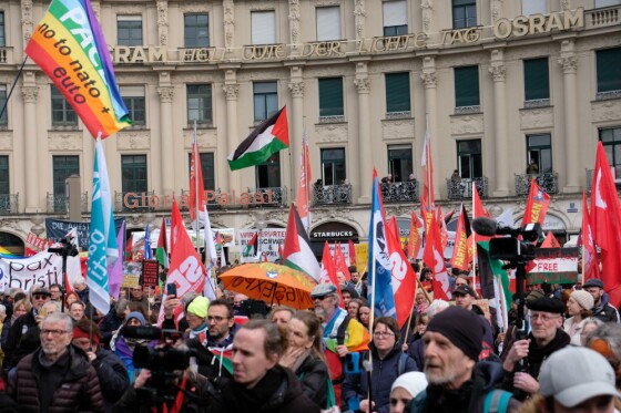 راهپیمایی در محکومیت جنایات رژیم صهیونیستی علیه مردم غزه در مونیخ