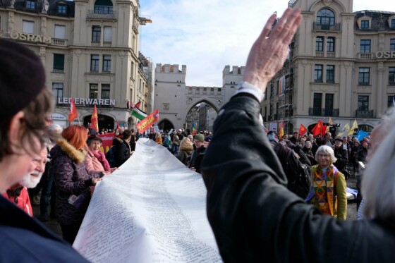 راهپیمایی در محکومیت جنایات رژیم صهیونیستی علیه مردم غزه در مونیخ