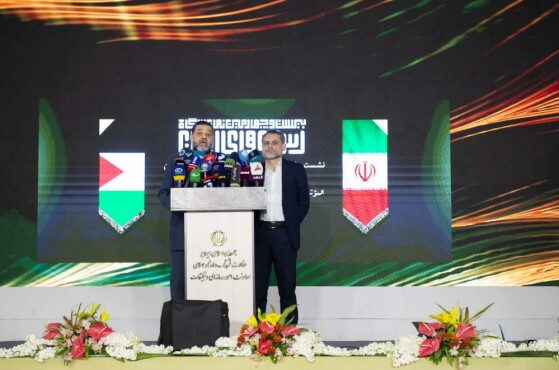 کنفرانس خبری عضو دفتر سیاسی جهاد اسلامی و سخنگوی حماس در نمایشگاه رسانه ها