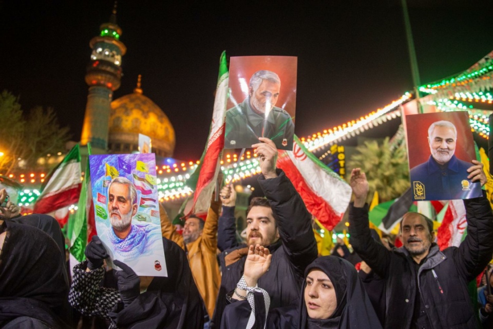 تجمع اعتراضی مردم تهران در محکومیت ترور سردار زاهدی و همراهنش