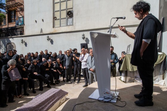 مراسم تشییع مرحوم رضا داوودنژاد