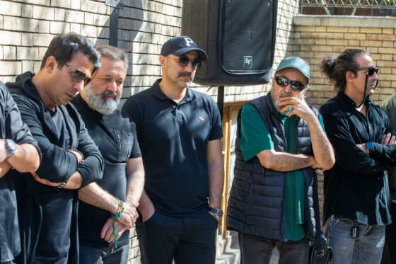 مراسم تشییع مرحوم رضا داوودنژاد