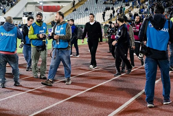 دیدار تیم های فوتبال استقلال تهران و ذوب آهن اصفهان