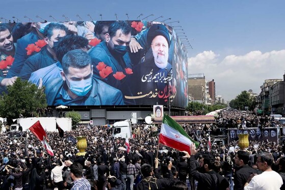 مراسم بدرقه پیکر شهید دکتر ابراهیم رئیسی و همراهان شهیدش -۱