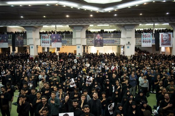 مراسم وداع با شهدای خدمت در مصلی امام خمینی (ره)